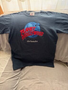 Planet Hollywood Orlando blue adult t shirt size small